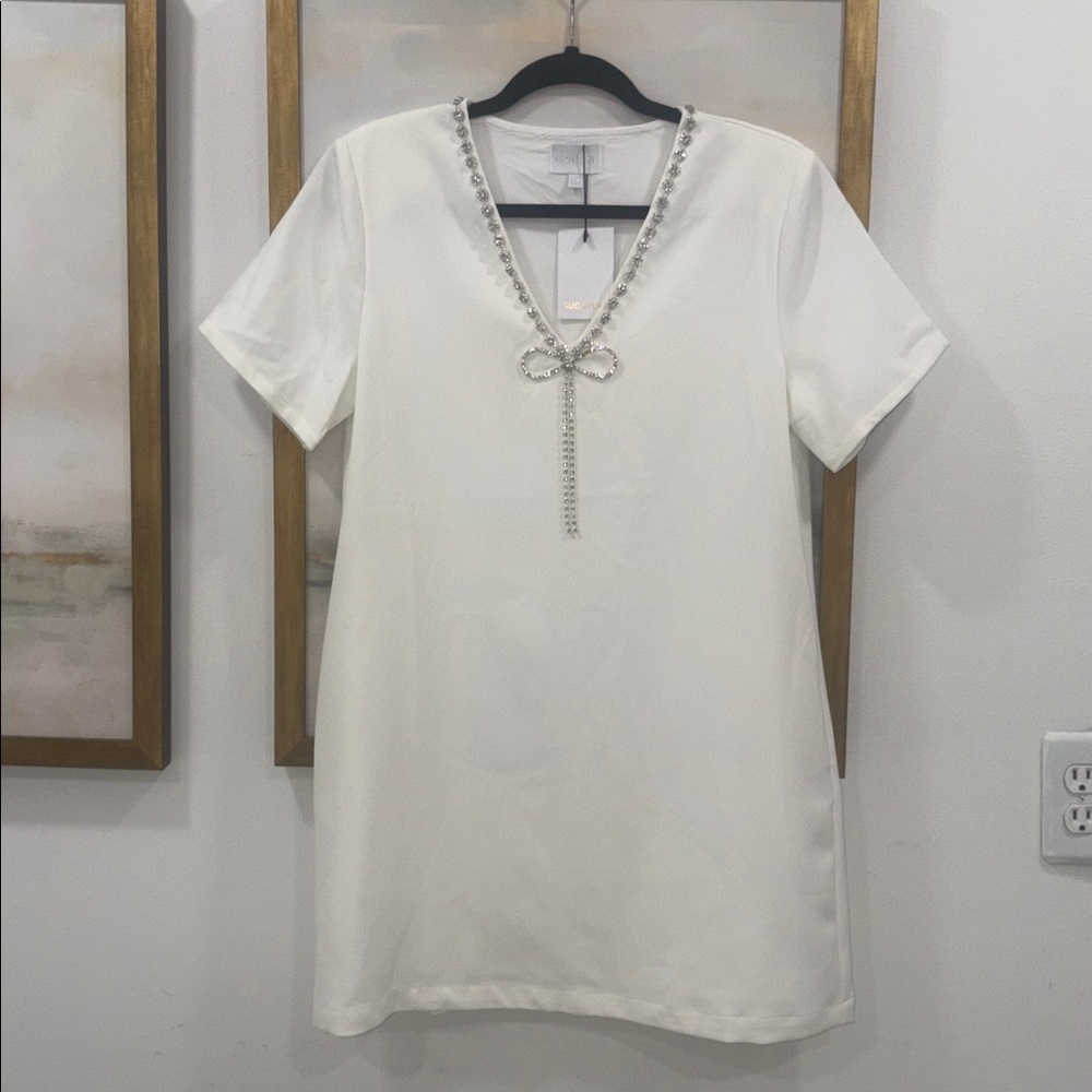 NEW SUGARLIPS stazie shift dress in white